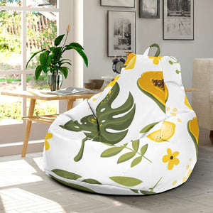 Papaya Leaves Flower Pattern Bean Bag Cover