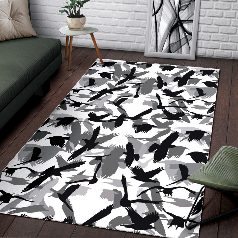 Crow Pattern Area Rug