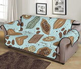 Hand Drawn Cocoa Pattern Sofa Cover Protector