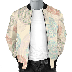 Shell Pattern Men Bomber Jacket