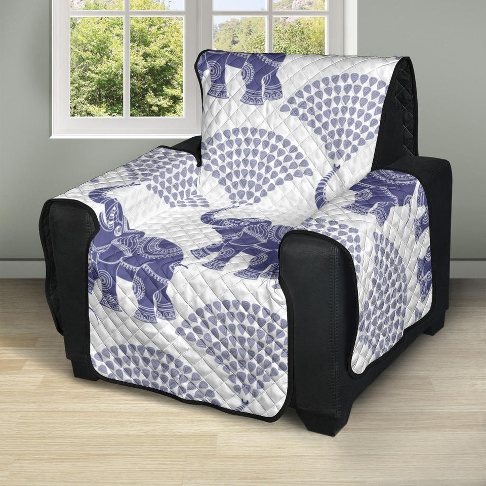 Elephant Pattern Background Recliner Cover Protector