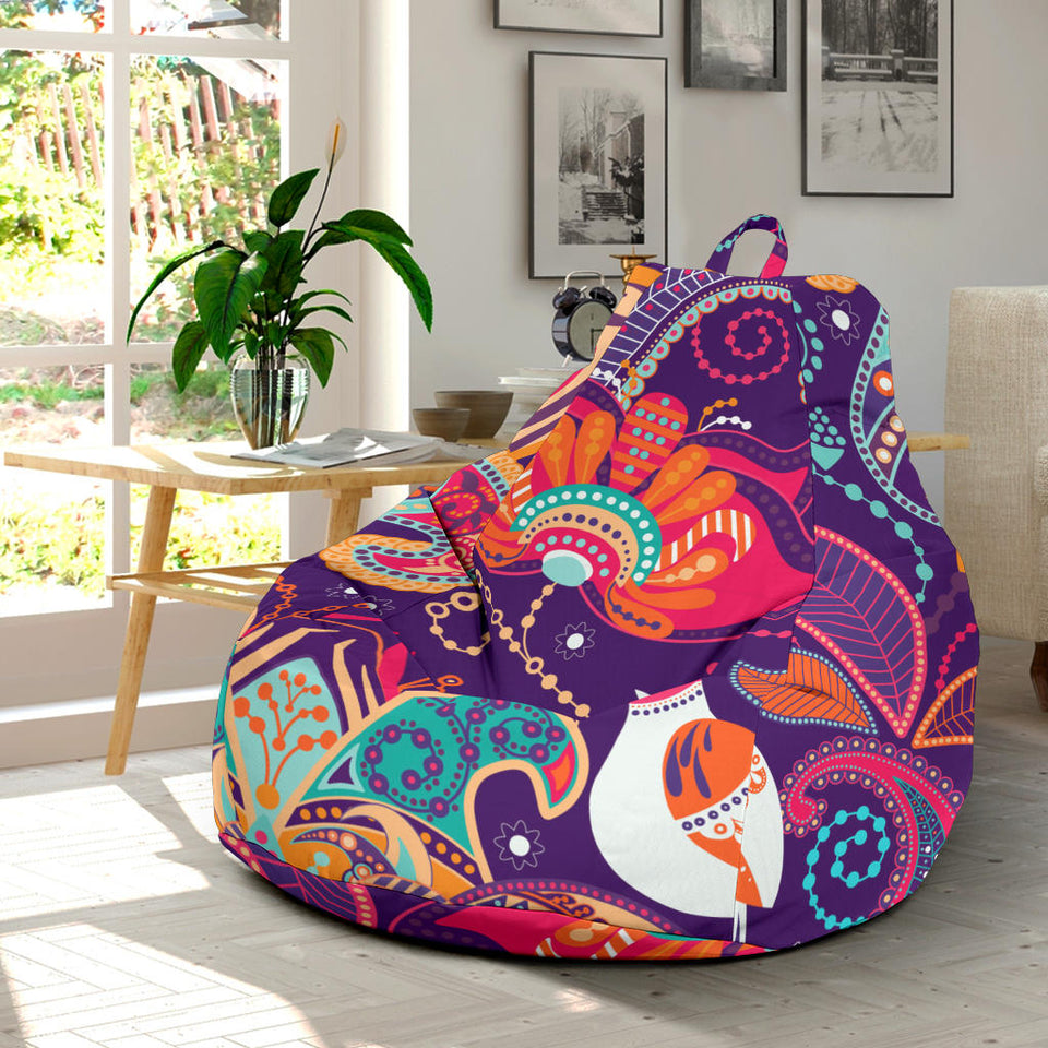 Indian Pattern Background Bean Bag Cover