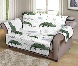 Crocodile Pattern Background Loveseat Couch Cover Protector