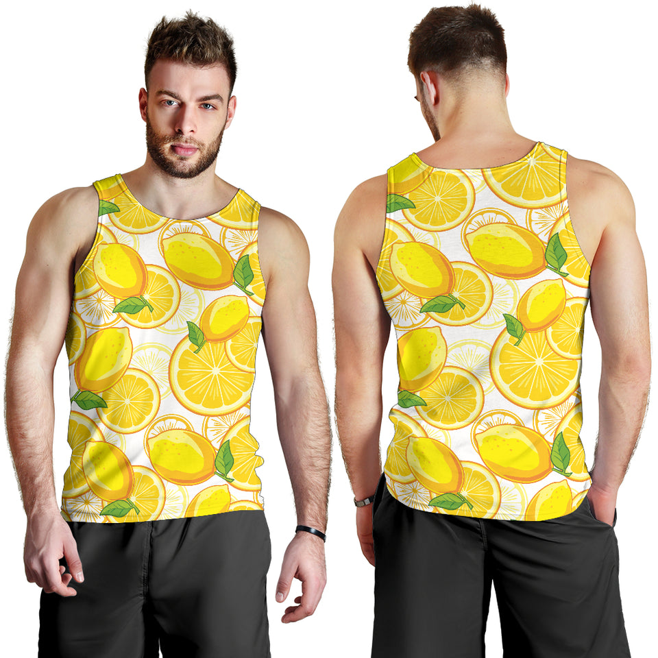 Lemon Pattern Background Men Tank Top