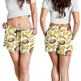 Potato Chips Pattern Print Design 01 Women Shorts