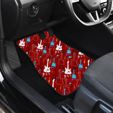 Electical Guitar Red Pattern Front Car Mats
