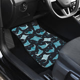 Stingray Pattern Print Design 04 Front and Back Car Mats