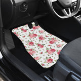 Rose Pattern Print Design 02 Front and Back Car Mats