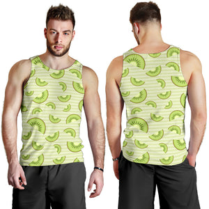 Kiwi Pattern Striped Background Men Tank Top