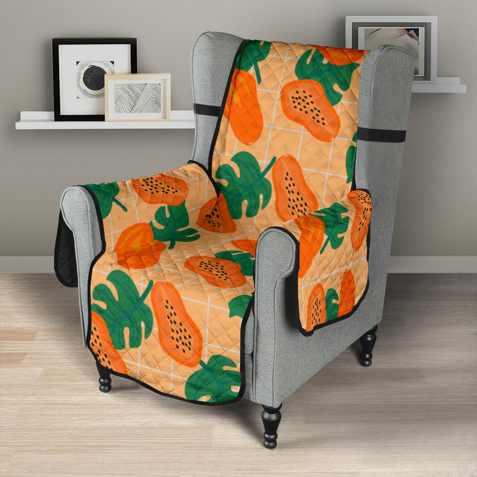 Papaya Leaves Pattern Chair Cover Protector