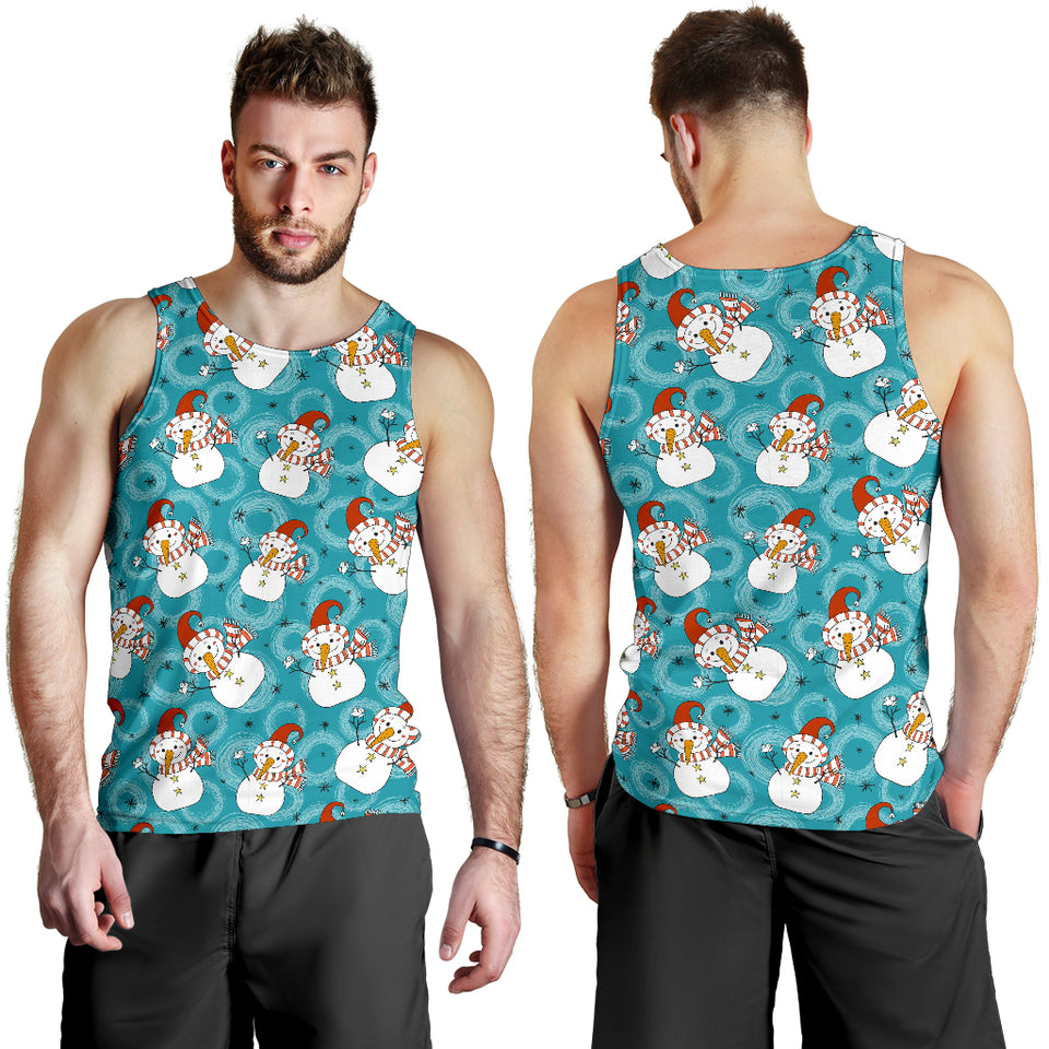 Snowman Chirstmas Pattern Men Tank Top