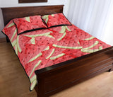 Watermelon Pattern Background Quilt Bed Set