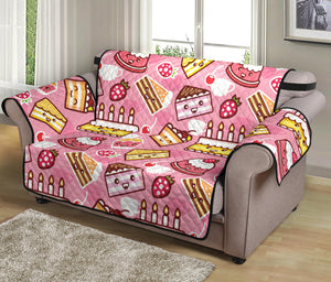 Cake Pattern Background Loveseat Couch Cover Protector