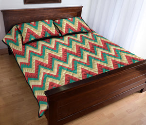 Zigzag Chevron Pattern Quilt Bed Set