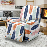 Surfboard Pattern Print Design 04 Recliner Chair Slipcover