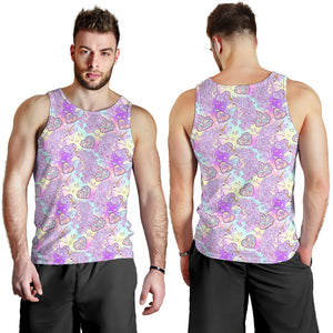 Unicorn Heart Pattern Men Tank Top