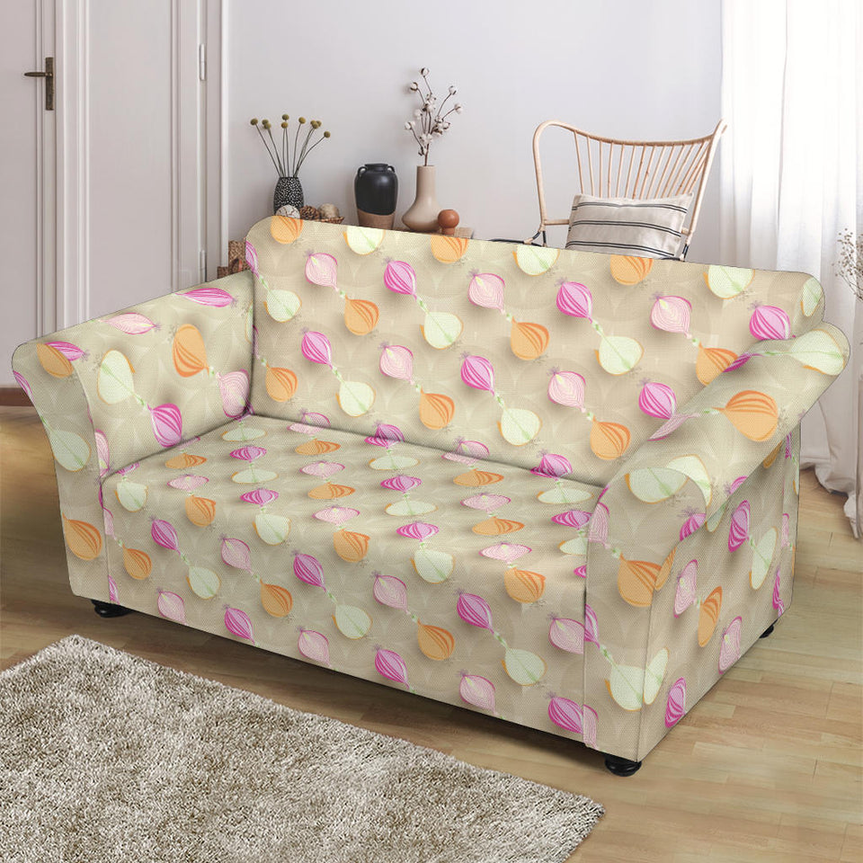 Onion Pattern Theme Loveseat Couch Slipcover