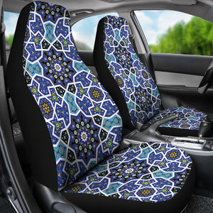 Blue Arabic Morocco Pattern Universal Fit Car Seat Covers