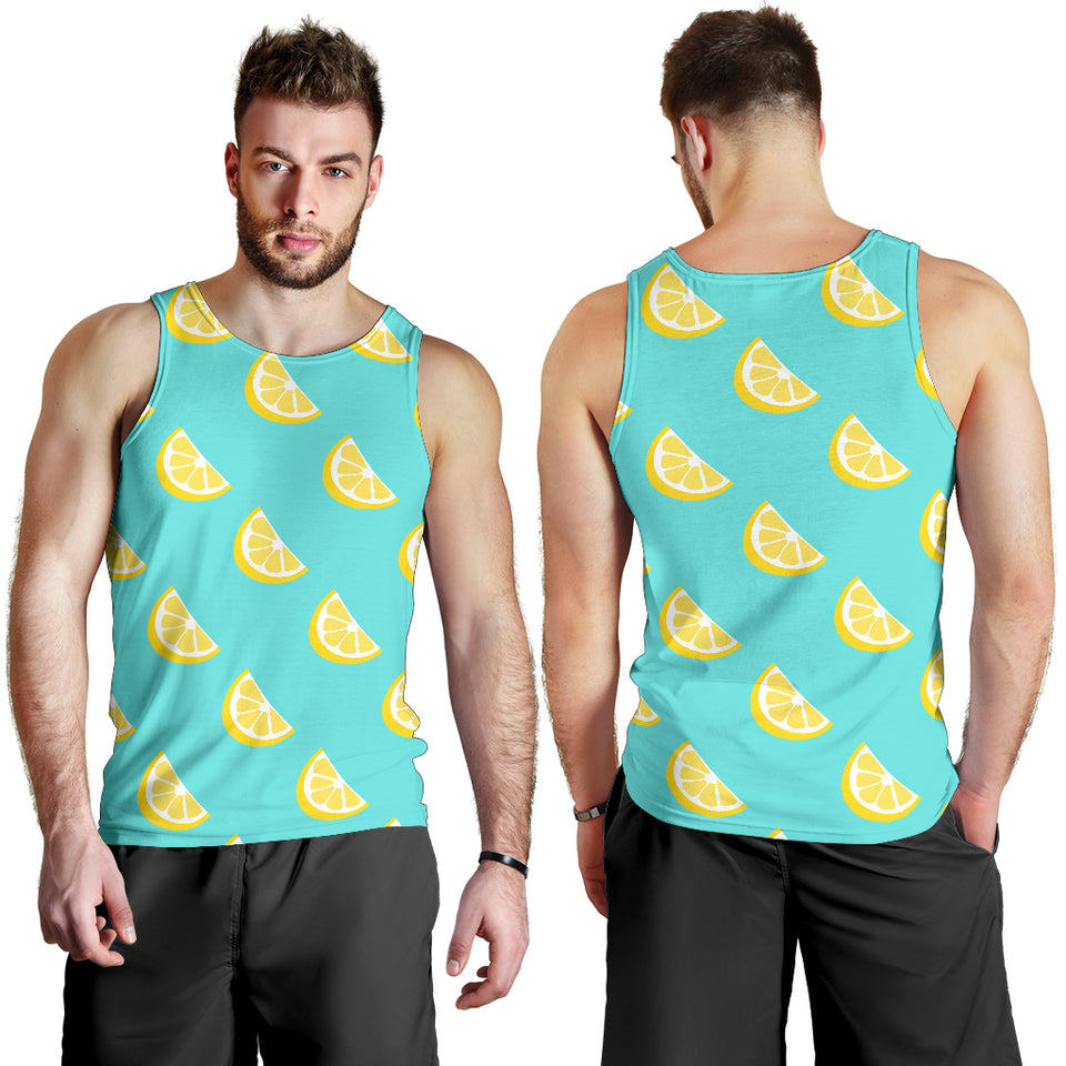 Lemon Theme Pattern Men Tank Top