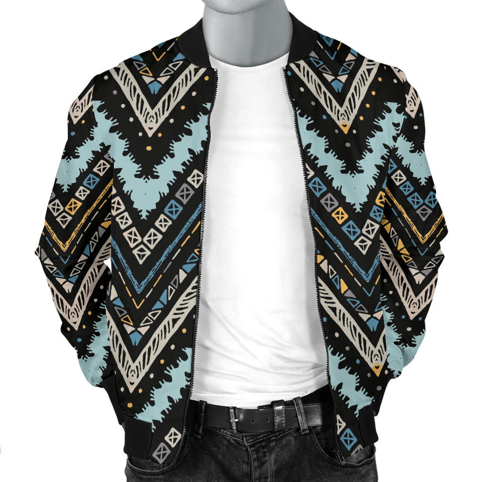 Zigzag Chevron African Afro Dashiki Adinkra Kente Men Bomber Jacket