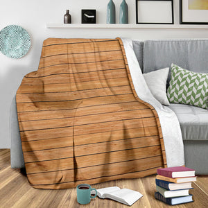 Wood Printed Pattern Print Design 04 Premium Blanket