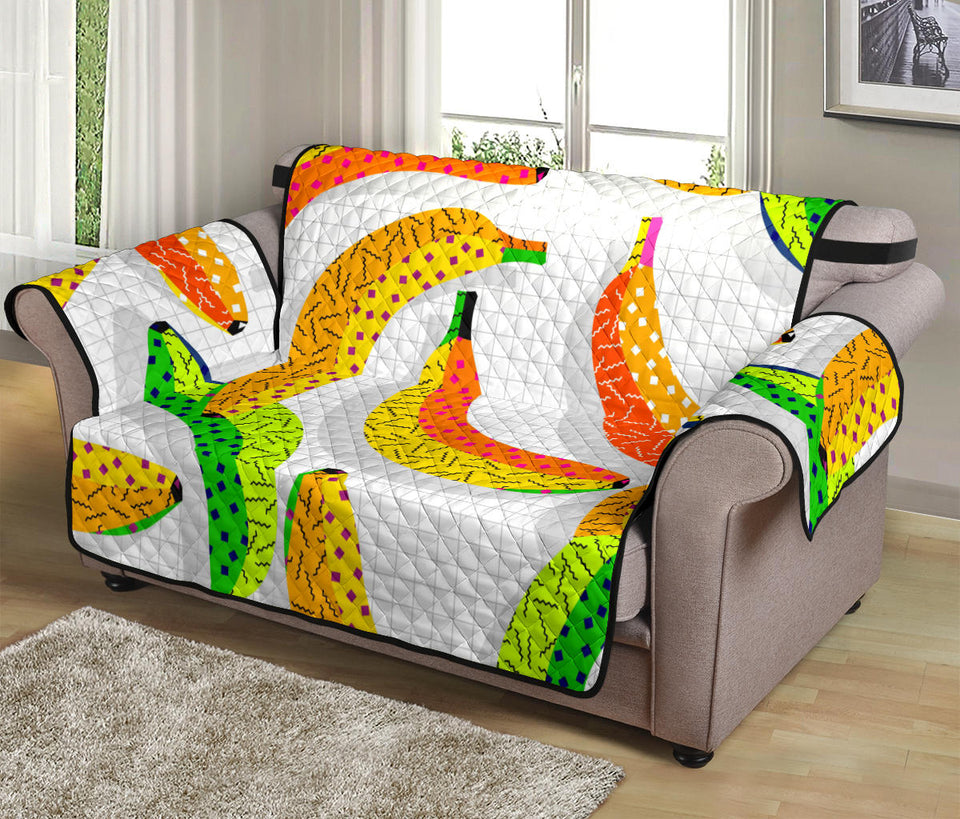 Banana Geometric Pattern Loveseat Couch Cover Protector