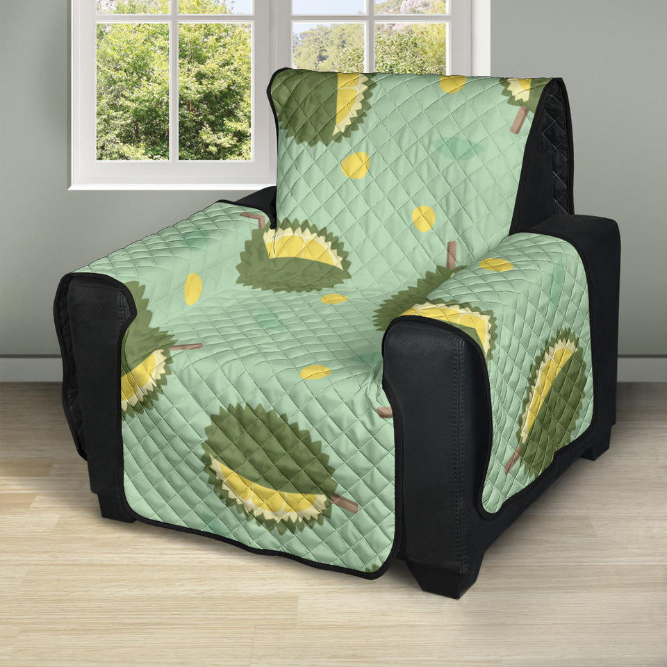 Durian Pattern Green Background Recliner Cover Protector