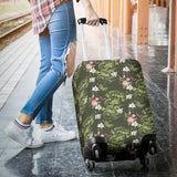 Green Dragon Rose Flower Pattern Luggage Covers