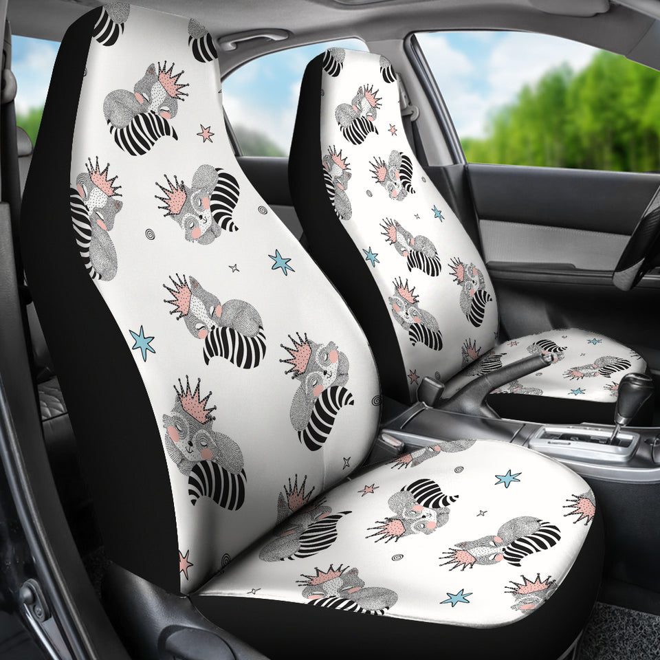 Sleep Raccoon Pattern Universal Fit Car Seat Covers