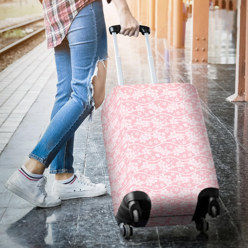 Sakura Pink Pattern Luggage Covers