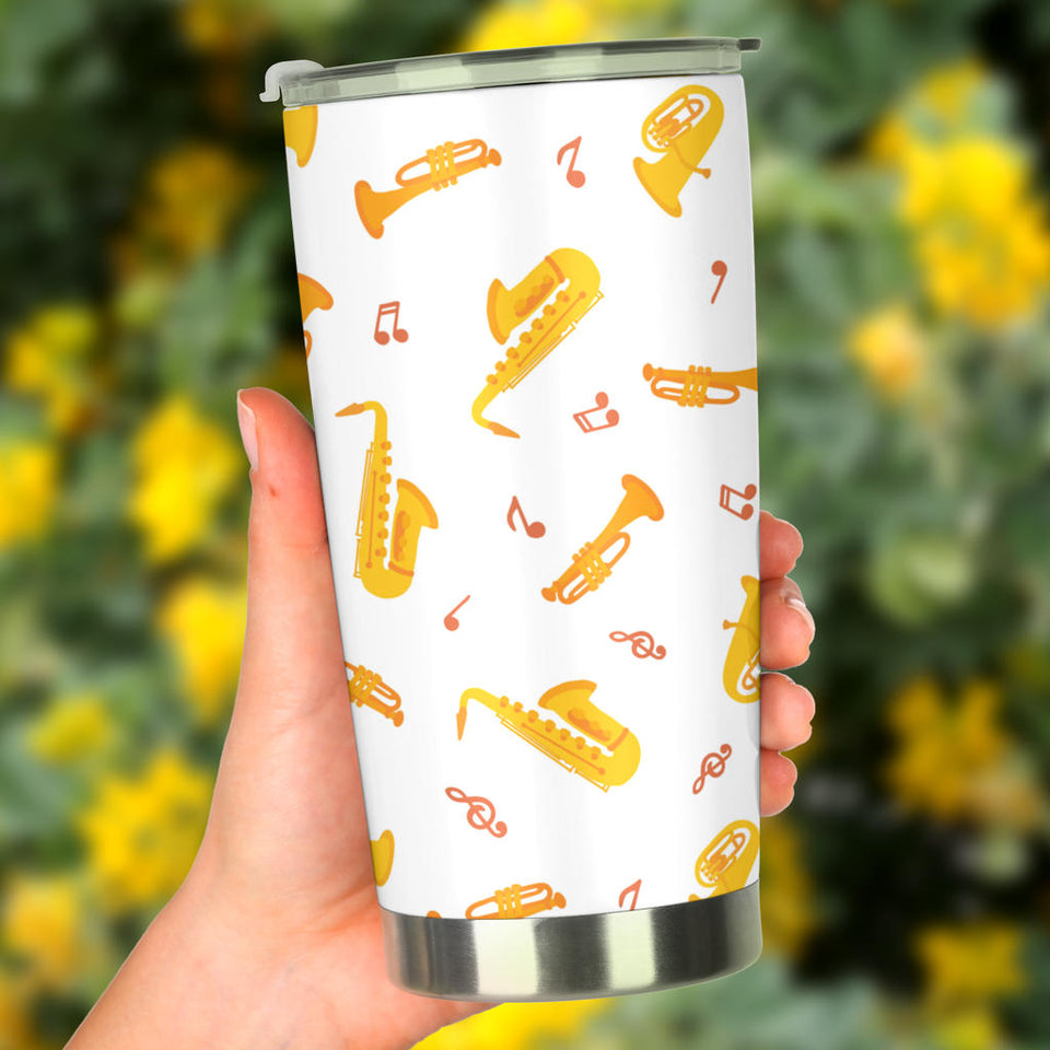 Saxophone Pattern Theme Tumbler