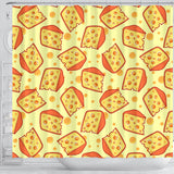 Cheese Pattern Shower Curtain Fulfilled In US