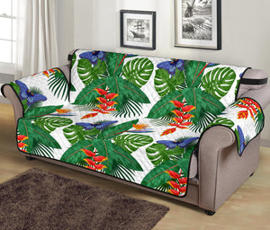 Heliconia Butterfly Leaves Pattern Sofa Cover Protector