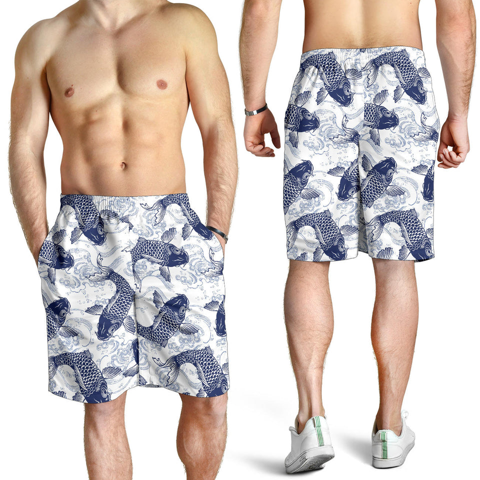 Koi Fish Carp Fish Pattern Men Shorts