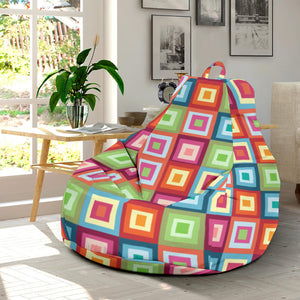 Rainbow Rectancular Pattern Bean Bag Cover