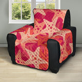 Starfish Red Theme Pattern Recliner Cover Protector