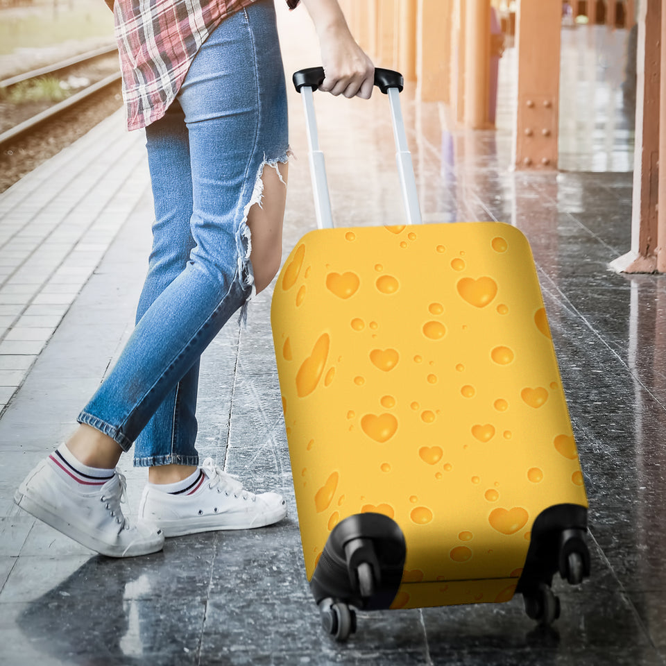 Cheese Heart Texture Pattern Luggage Covers