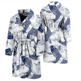 Koi Fish Carp Fish Pattern Men Bathrobe