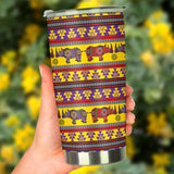 Rhino African Afro Dashiki Adinkra Kente Ethnic Motifs Tumbler