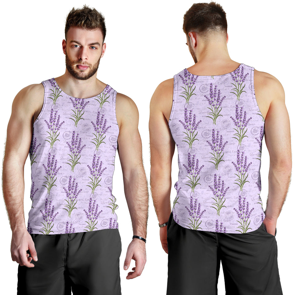 Lavender Pattern Background Men Tank Top