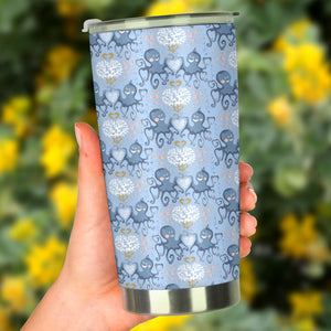 Octopus Heart Pattern Tumbler