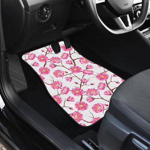 Pink Sakura Pattern Front Car Mats