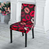 Lips Pattern Print Design 02 Dining Chair Slipcover