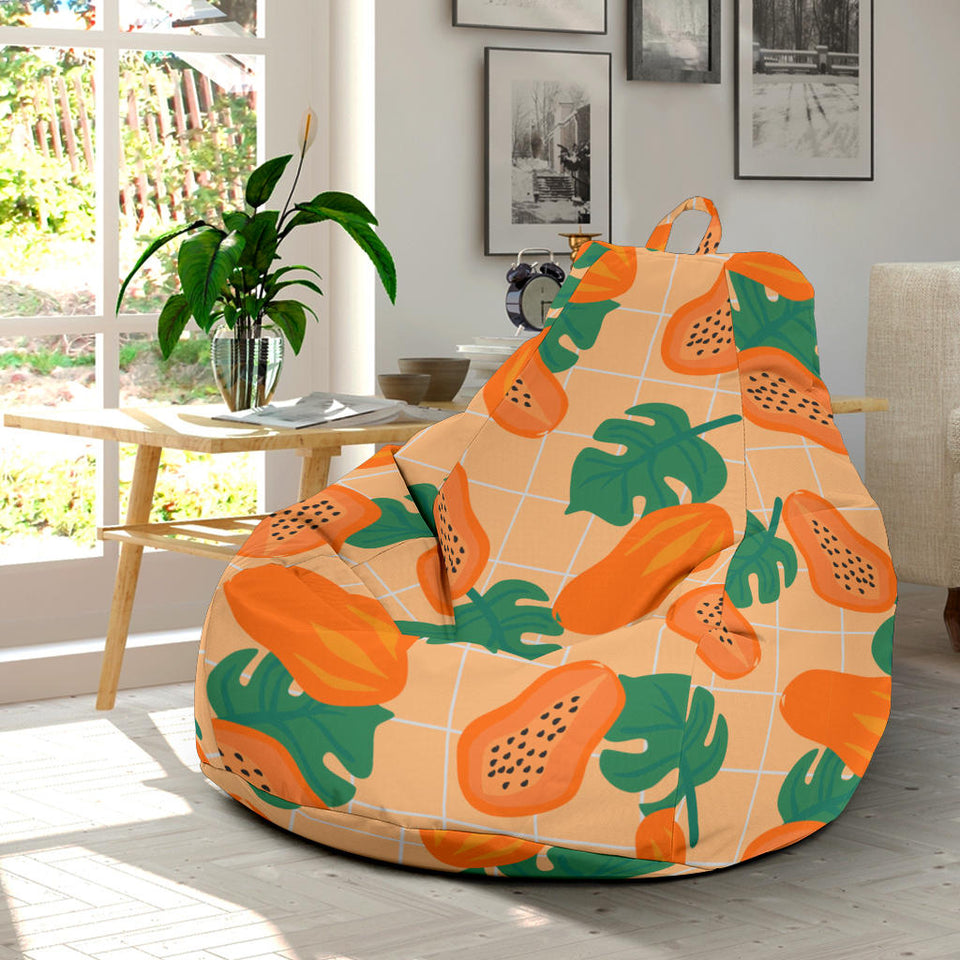 Papaya Leaves Pattern Bean Bag Cover