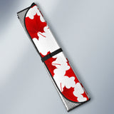 Red Maple Leaves Pattern Car Sun Shade