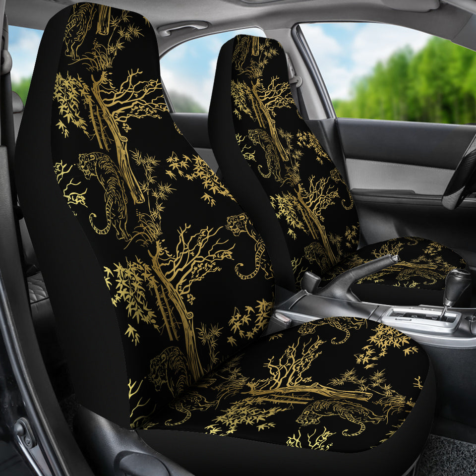 Bengal Tiger and Tree Pattern Universal Fit Car Seat Covers