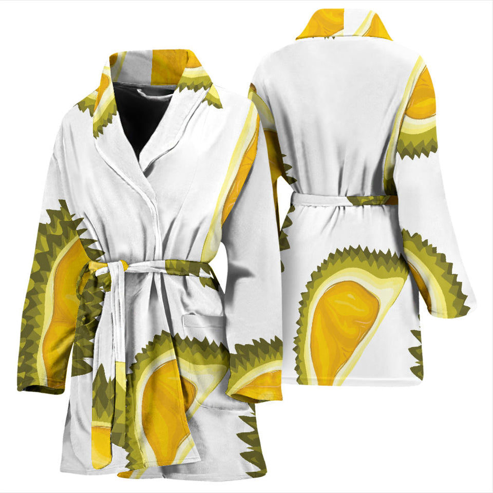 Durian Pattern Women Bathrobe