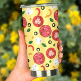 Pizza Tomato Salami Texture Pattern Tumbler