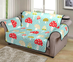 Mushroom Pattern Background Loveseat Couch Cover Protector