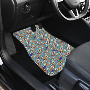 Hummingbird Pattern Print Design 02 Front Car Mats